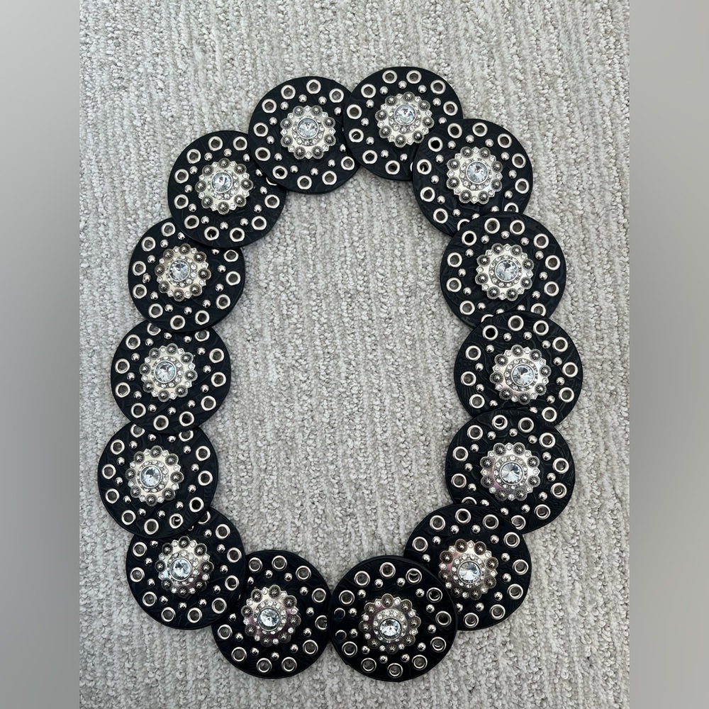 Nocona Crystal Concho Belt Women’s Western Rhinestone Belt - Picture 3 of 8